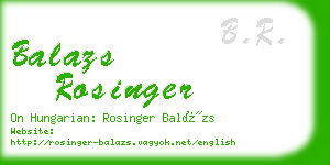 balazs rosinger business card
